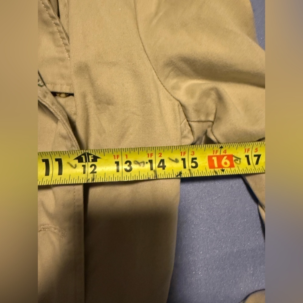 Tommy Hilfiger Tan Pea Coat with Classic Double-Breasted Design Medium Size 10 - Picture 3 of 6